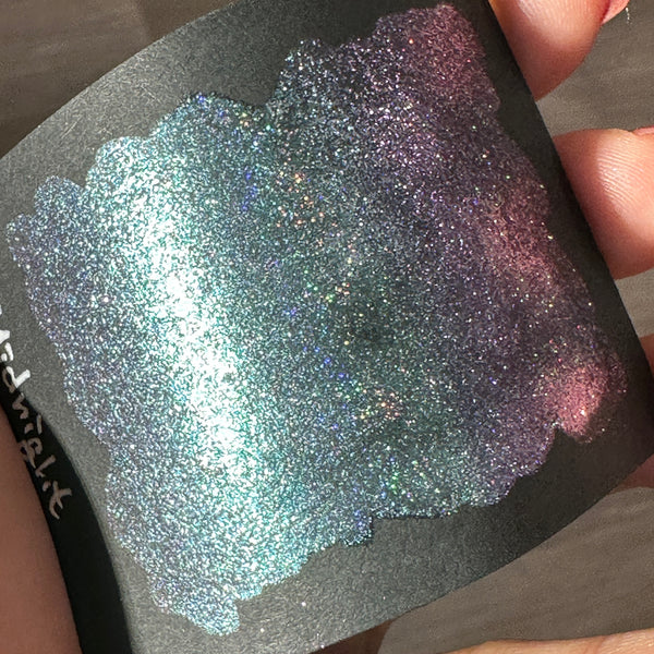 Quarter Starry Series Handmade Glittery Hologram shimmer watercolor Paint  by iuilewatercolors