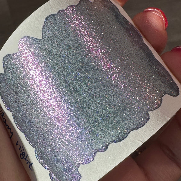 Quarter Starry Series Handmade Glittery Hologram shimmer watercolor Paint  by iuilewatercolors