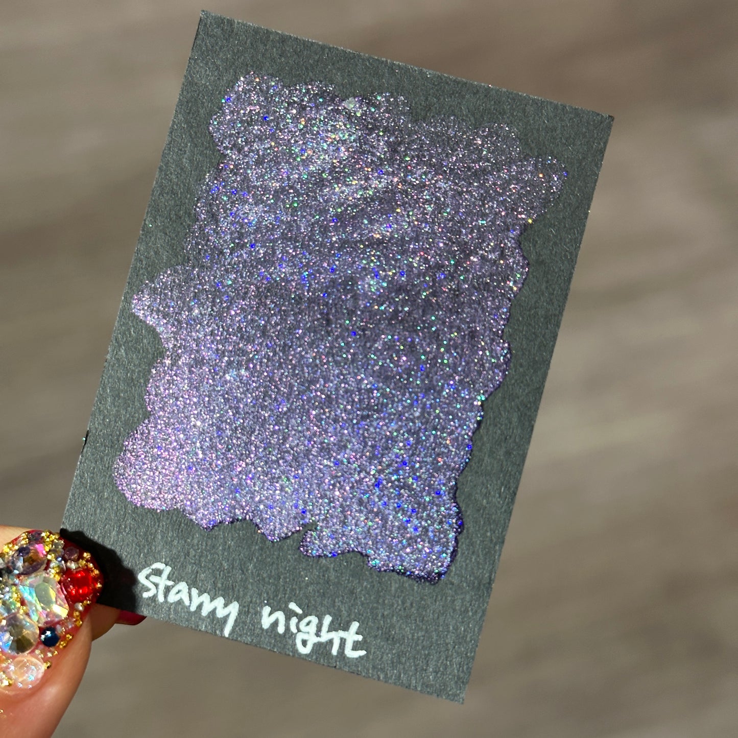 Half Starry Night Series Handmade Glittery Hologram shimmer watercolor Paint by iuilewatercolors