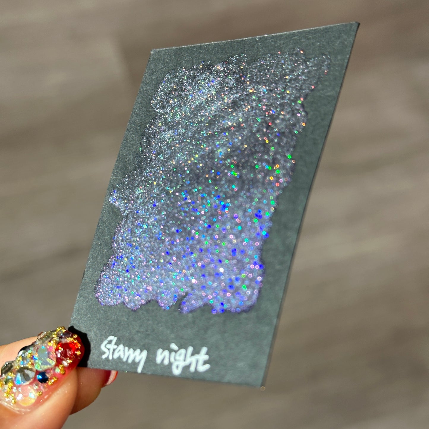 Half Starry Night Series Handmade Glittery Hologram shimmer watercolor Paint by iuilewatercolors