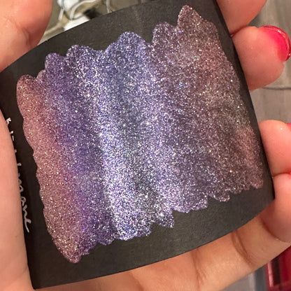 Half Nightmare Night Series Handmade Glittery Hologram shimmer watercolor Paint by iuilewatercolors