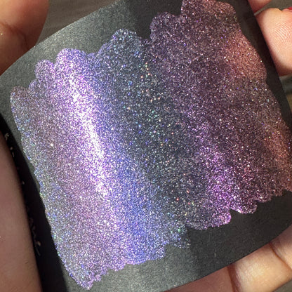 Half Nightmare Night Series Handmade Glittery Hologram shimmer watercolor Paint by iuilewatercolors