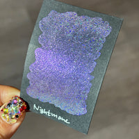 Quarter Nightmare Night Series Handmade Glittery Hologram shimmer watercolor Paint by iuilewatercolors
