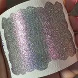 Quarter Nightfall Night Series Handmade Glittery Hologram shimmer watercolor Paint by iuilewatercolors