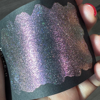 Half Nightfall Night Series Handmade Glittery Hologram shimmer watercolor Paint by iuilewatercolors