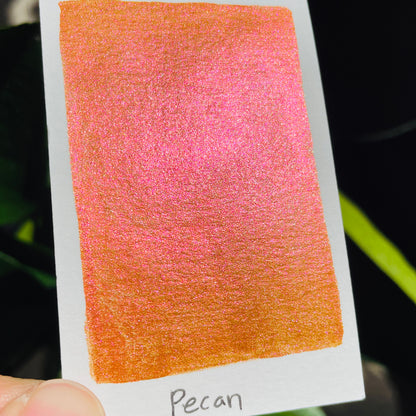 Pecan bronze fell in love handmade shimmer mica watercolor paints Half pans