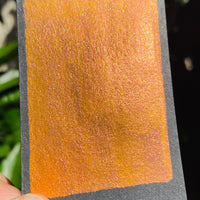 Honey bronze Fell in love handmade shimmer mica watercolor paints Half pans
