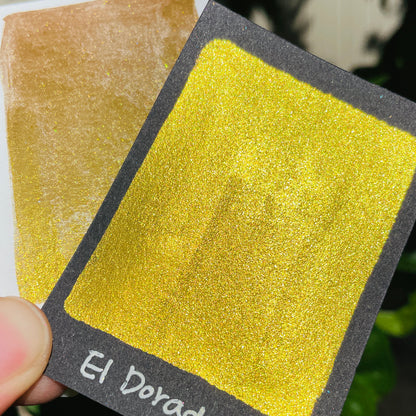 El Dorado shimmer watercolor paints Half pans