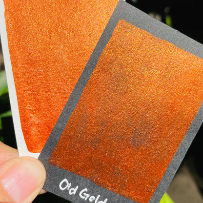 Old Gold Extra fine Bronze watercolor paints Half pans