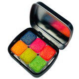 Jelly bean set Handmade Chunky glitter watercolor paints half pans in Tin case
