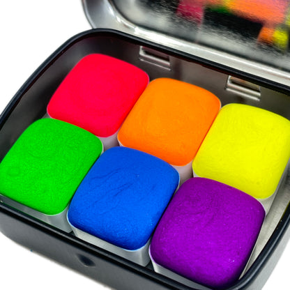 Half Neon night set Handmade Shimmer Metallic Chameleon Colorshift Watercolor Paint Half By iuilewatercolors
