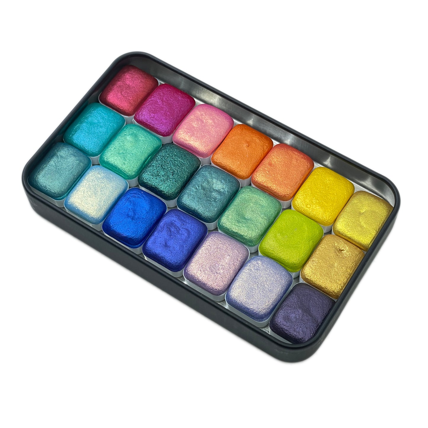 Mica Q21-2 quarter set handmade watercolor paints shimmer palette