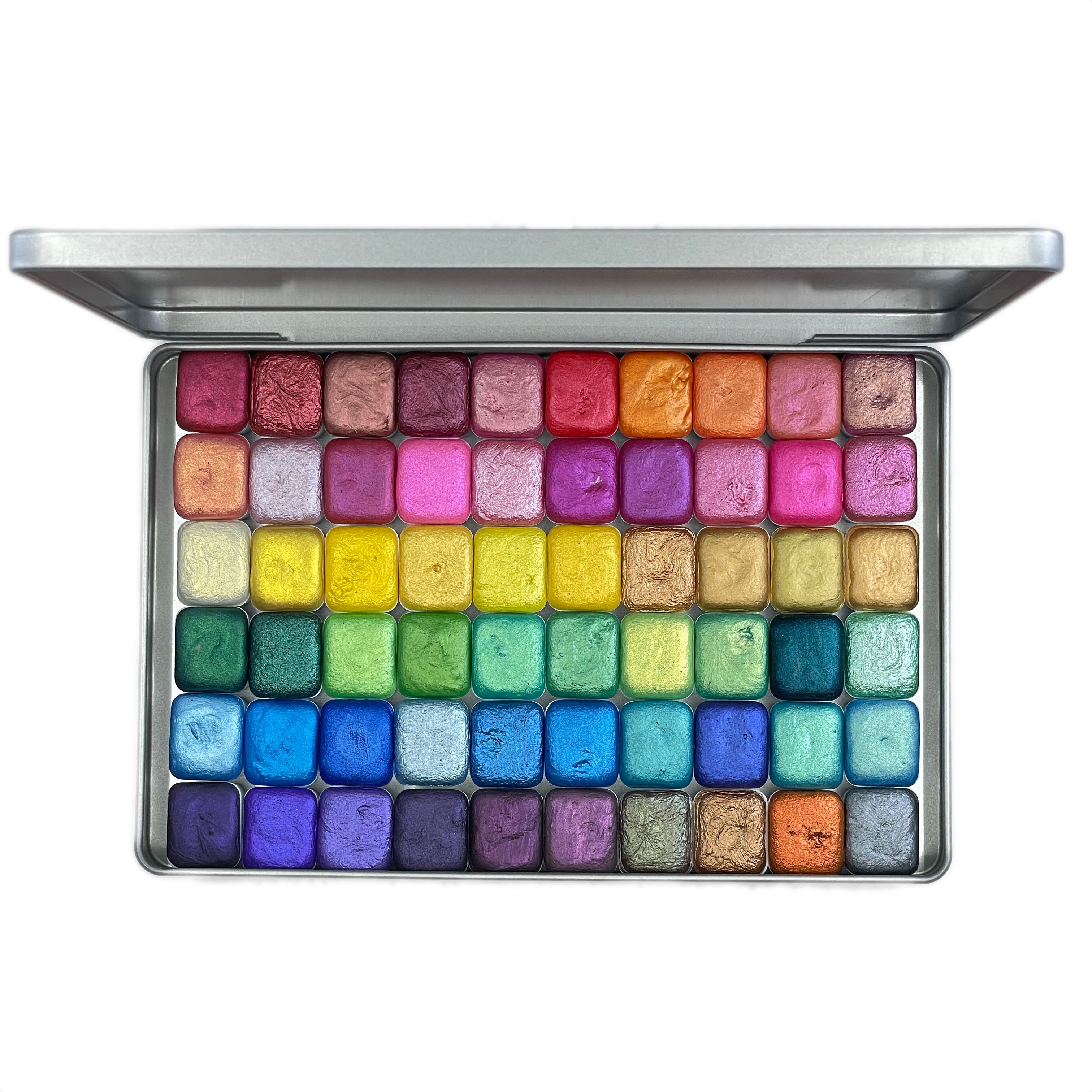 24 Color Mini Pan Custom Set Shimmer Handmade Watercolor shops