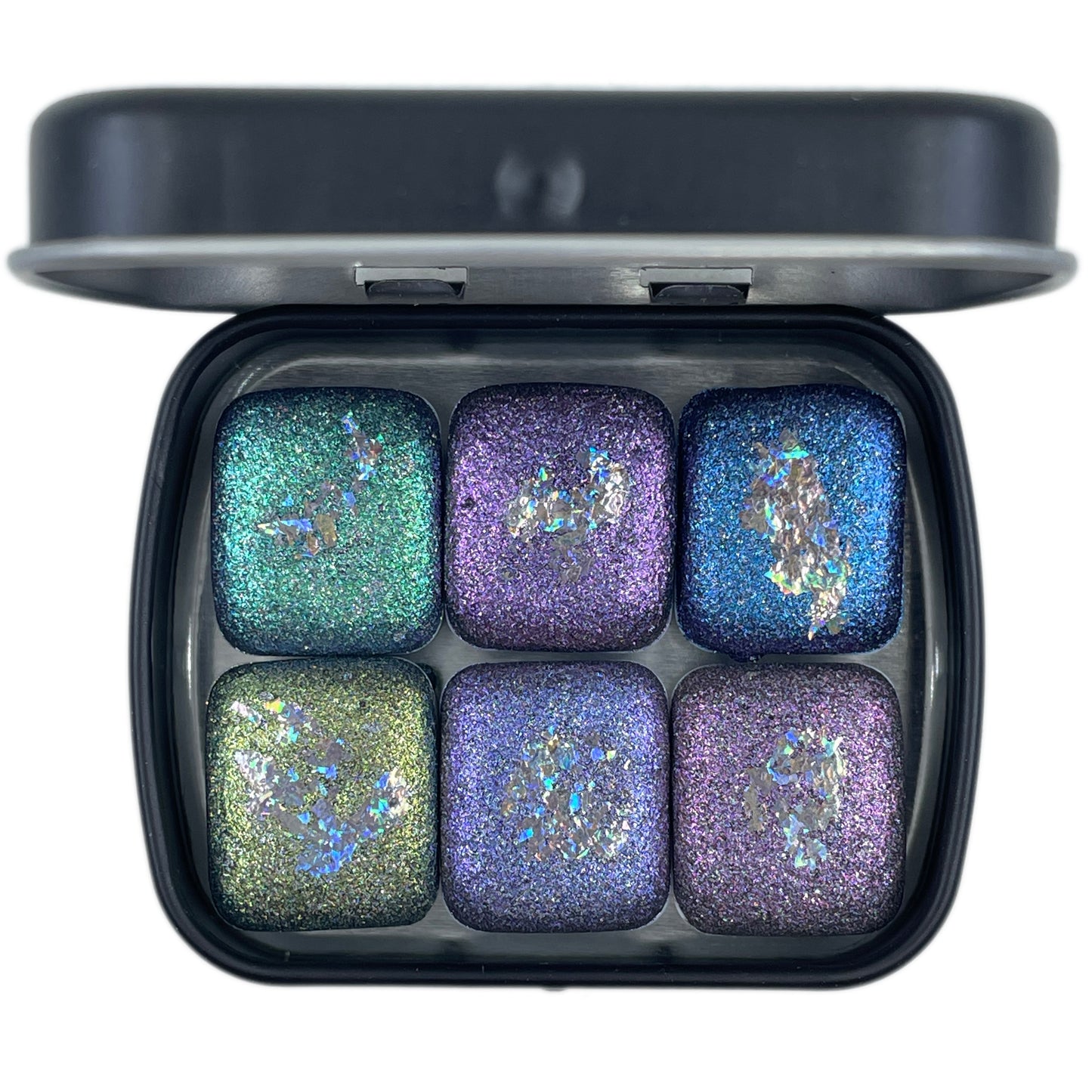 Half Night Series set Handmade Glittery Hologram shimmer watercolor Paint by iuilewatercolors