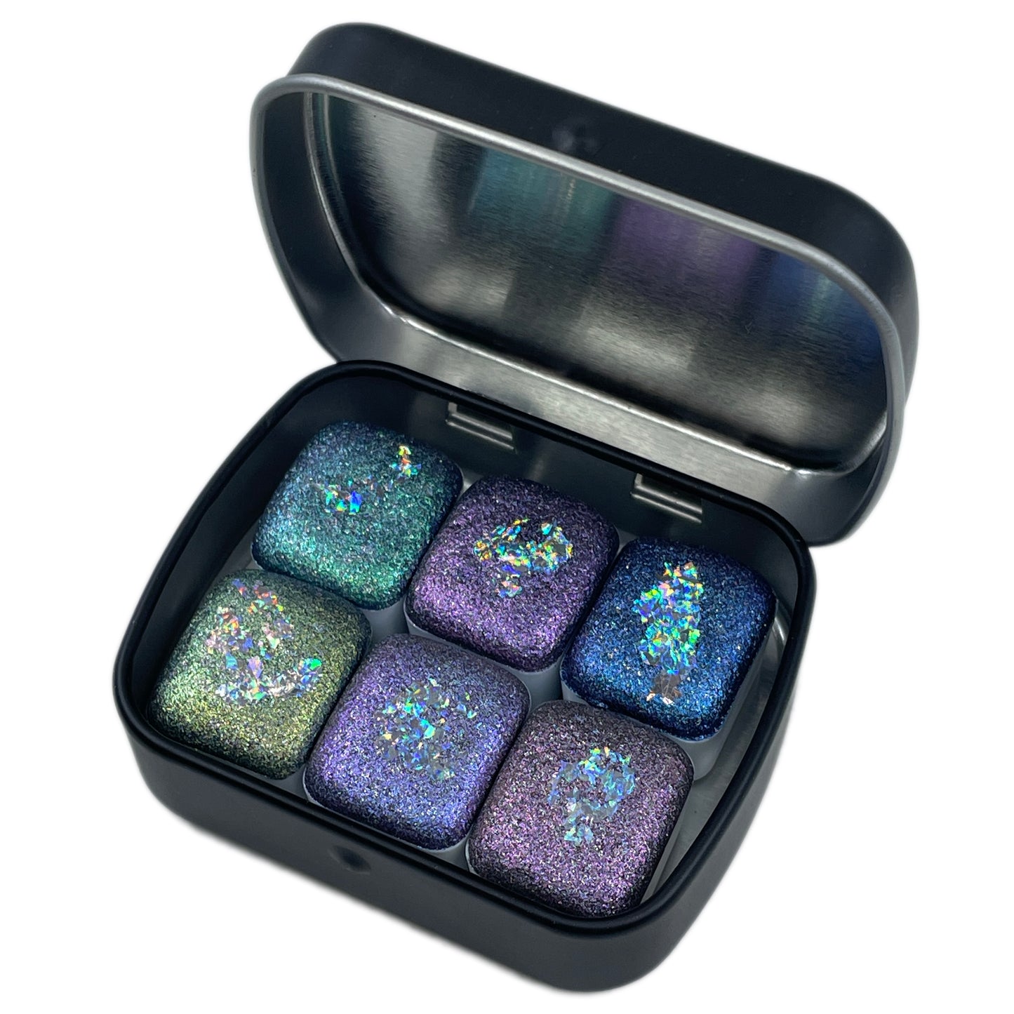 Half Night Series set Handmade Glittery Hologram shimmer watercolor Paint by iuilewatercolors