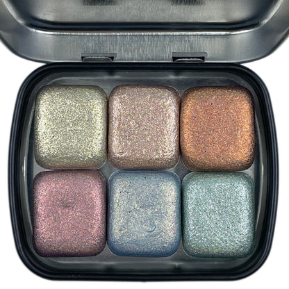 Half Renaissance series Handmade Colored Hologram Sparkle Watercolor Paint