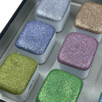 HG set Hologram glitter handmade watercolor paints