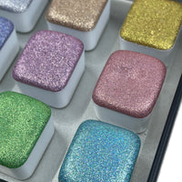 HG set Hologram glitter handmade watercolor paints