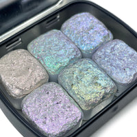Limited Jeanie's Experiment Vol.5 set Color Shift Hologram Flake Watercolor Paints with Tin Case