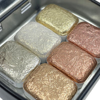 GDSP set Handmade Sparkle watercolor paints quarter pans