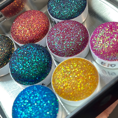 Button B glitter set chunky glitter handmade watercolor paint