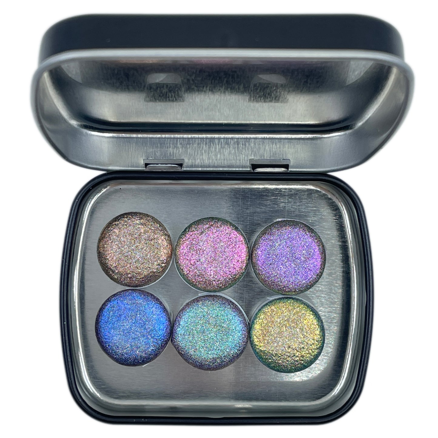 Button Perfection Set Hologram Super Color Shift Chrome Handmade Shimmer Glitter Watercolor Paint