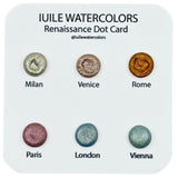 Renaissance Dot Card Tester Sampler Watercolor Shimmer Glittery Paints