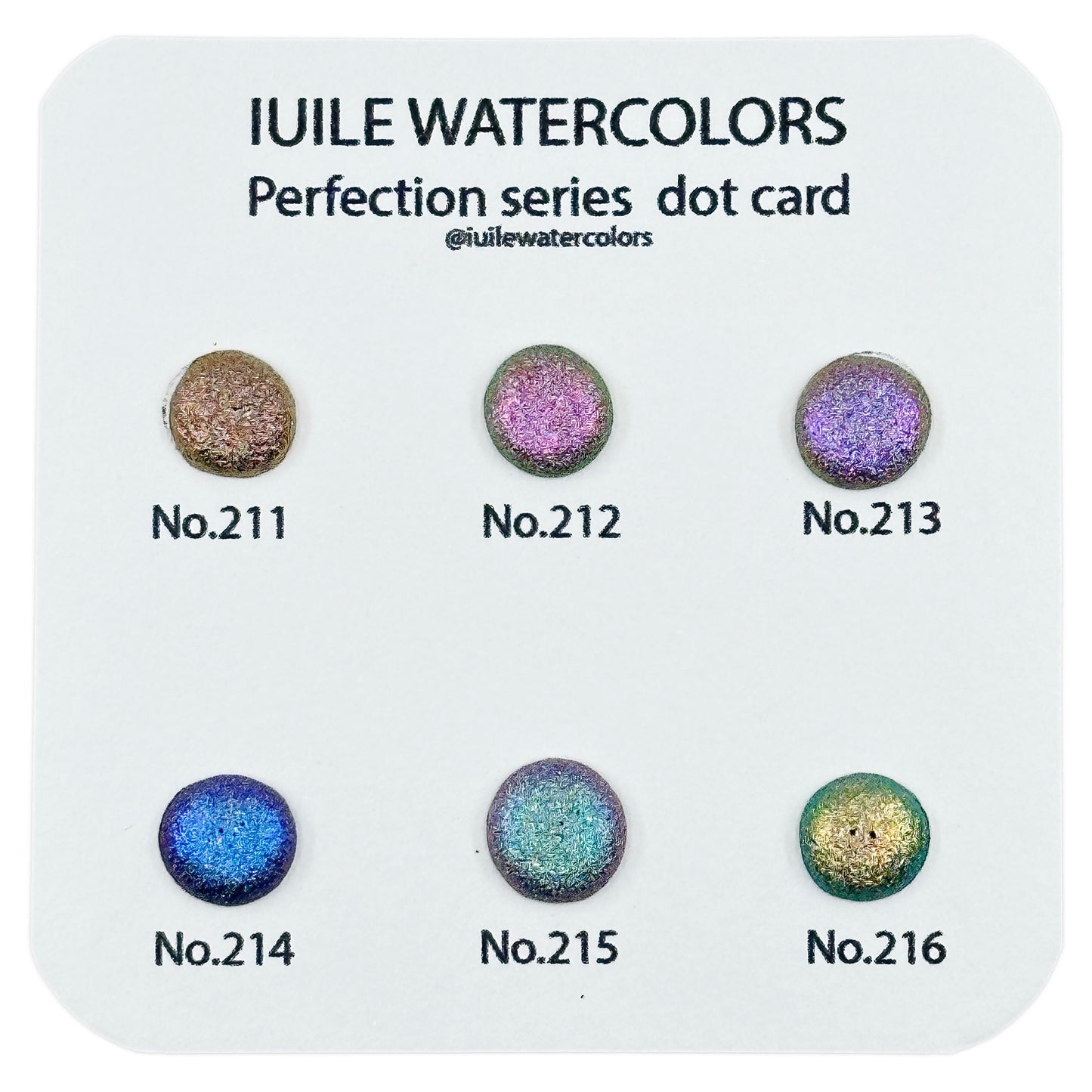 Dot Card Perfection Set Hologram Super Color Shift Chrome Handmade Shimmer Glitter Watercolor Paint