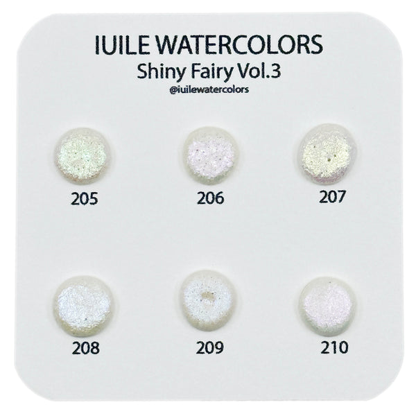 Limited Shiny Fairy Vol.3 Dot card Handmade Color Shift Aurora Shimmer Metallic Chameleon Watercolor Paints by iuilewatercolors
