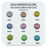 HG Dot Card Tester Sampler Watercolor Shimmer Glittery Paints