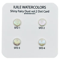 Shiny Fairy Dust vol.2 Dot Card Tester Sampler Watercolor Shimmer Glittery Paints