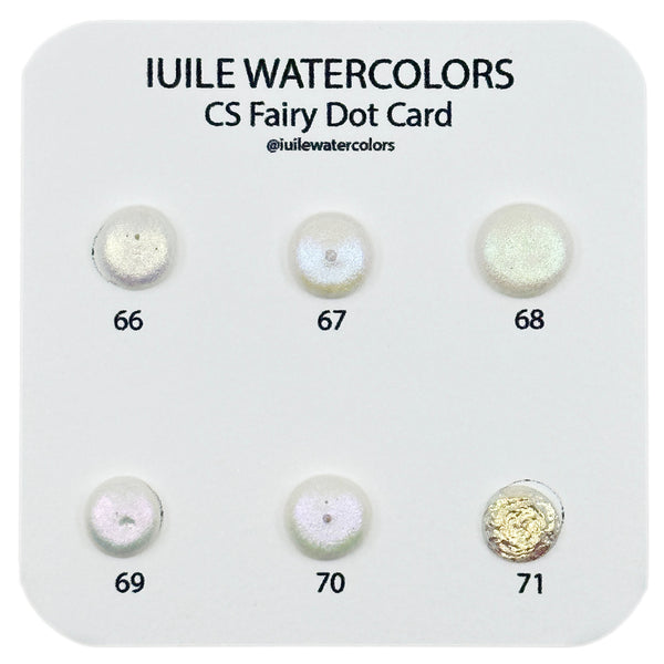 Fairy CS Dot Card Tester Sampler Watercolor Shimmer Glittery Paints
