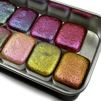 Quarter RC set Handmade Shimmer Metallic Chameleon Colorshift Watercolor Paint By iuilewatercolors
