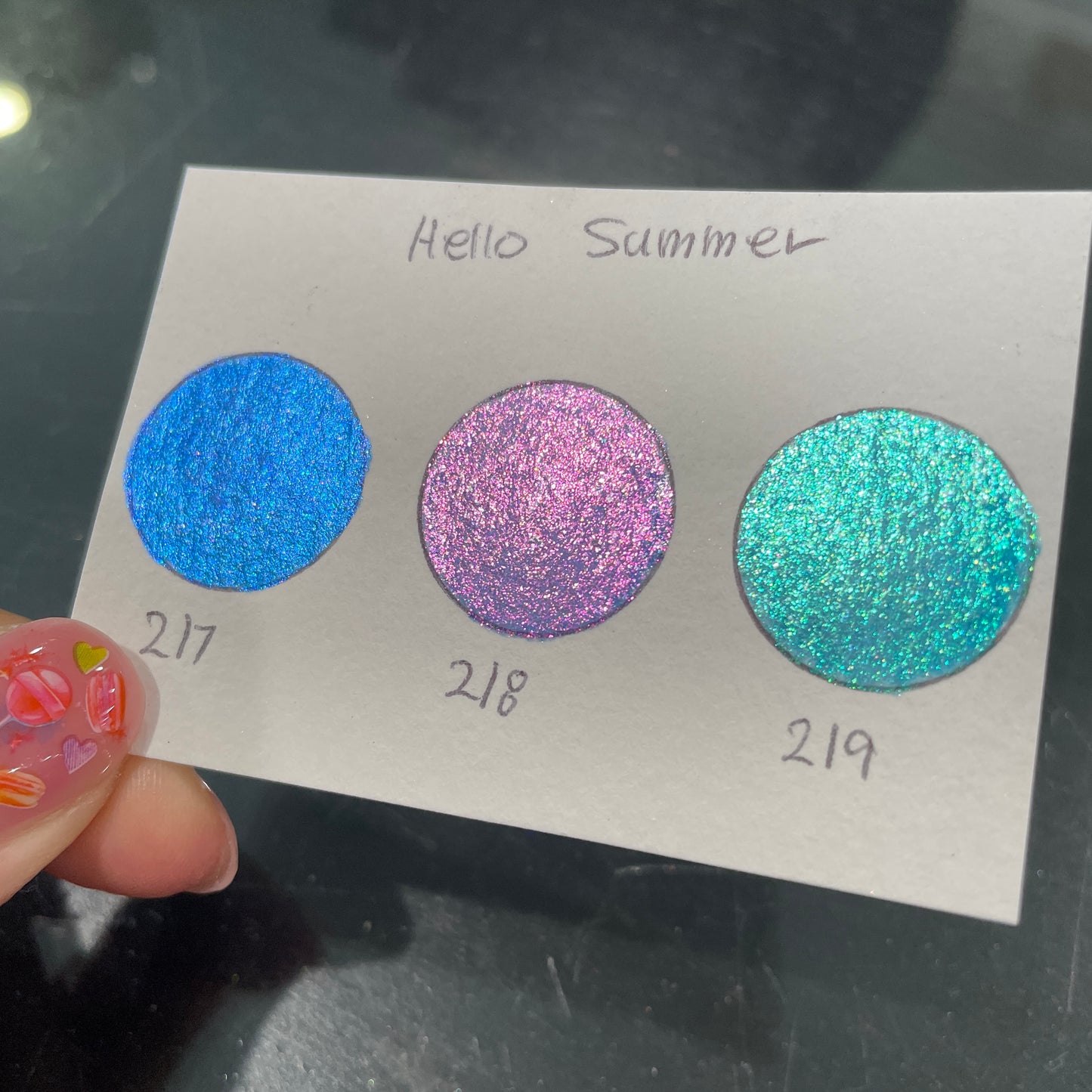 Limited Hello Summer Set Handmade Super Color Shift Shimmer Chrome  Shine Watercolor Paint