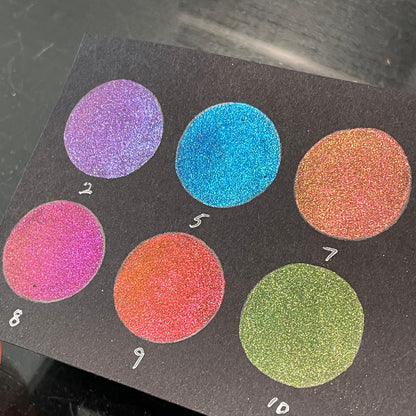 6H Handmade Shimmer Metallic Chameleon Colorshift Watercolor Paint Half By iuilewatercolors
