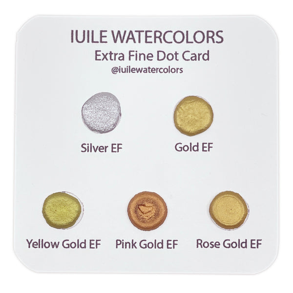 Extra Fine Dot Card Sampler Handmade Shimmer Metallic Watercolor Paint –  IUILE