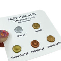 Extra Fine Dot Card Sampler Handmade Shimmer Metallic Watercolor Paints by iuilewatercolors
