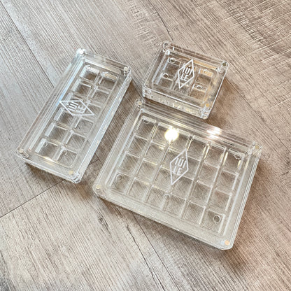 Ver.3 Gift Idea 6/12/24/60 Acrylic Paint case with IUILE logo Upgrade Version fits both shape half pans