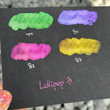 Lollipop3 Half Pan Handmade Color Shift Aurora Shimmer Metallic Chameleon Watercolor Paints by iuilewatercolors