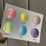 Bling Bling 1 Half Pan Handmade Color Shift Aurora Shimmer Metallic Chameleon Watercolor Paints by iuilewatercolors