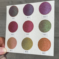 Quarter RC set Handmade Shimmer Metallic Chameleon Colorshift Watercolor Paint By iuilewatercolors