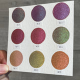 RC set Handmade Shimmer Metallic Chameleon Colorshift Watercolor Paint Half By iuilewatercolors