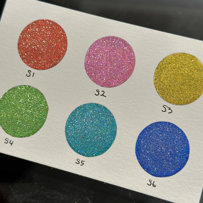 Summer2021 Dot Card Handmade Chrome Super Color Shift Shimmer Watercolor Paints by iuilewatercolors