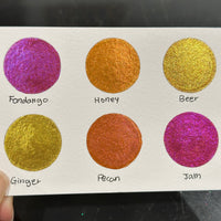 Fell in Love Set Handmade Shimmer MetallicWatercolor Paint Half By iuilewatercolors