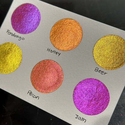 Fell in Love Set Handmade Shimmer MetallicWatercolor Paint Half By iuilewatercolors