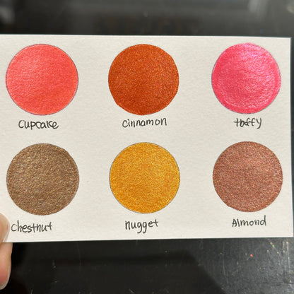 Autumn 2022 Mica Handmade Shimmer Metallic Watercolor Paint Half By iuilewatercolors