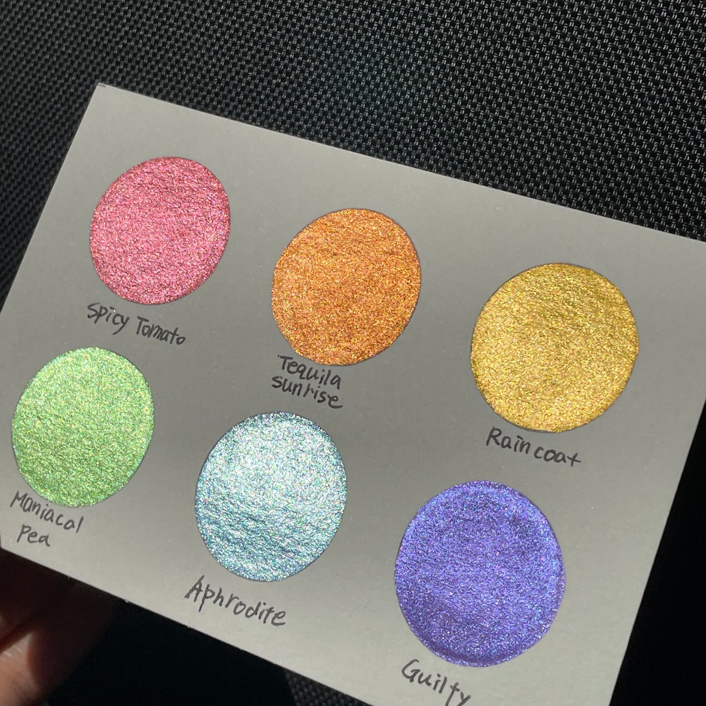 Rainbow2 set Handmade Metallic Mica Shimmer Watercolor Half Paint