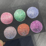 Goddess Button Set Handmade Super Shift Aurora Shimmer Holographic Watercolor Paints by iuilewatercolors