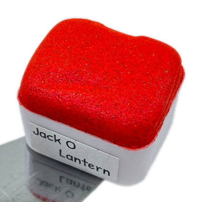 Jack-o-lantern Halloween 2023 Handmade Shimmer Neon Glittery Watercolor Paints by iuilewatercolors
