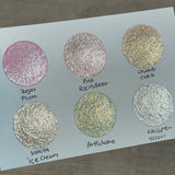 Christmas 2023 Half Pan Set Handmade Color Flake Shimmer Metallic  Watercolor Paints by iuilewatercolors